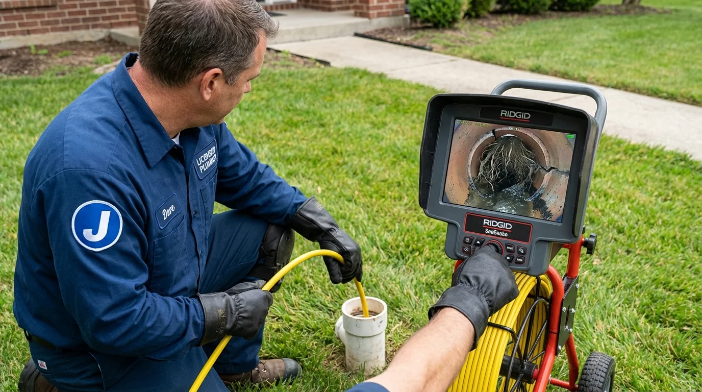 Sewer camera inspection being performed by Johns Plumbing LLC in Venice